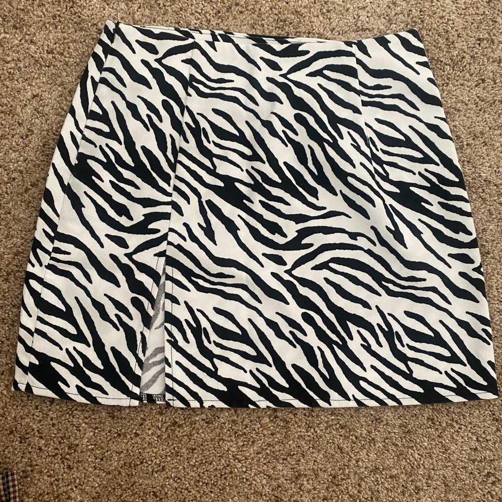 Shein zebra skirt